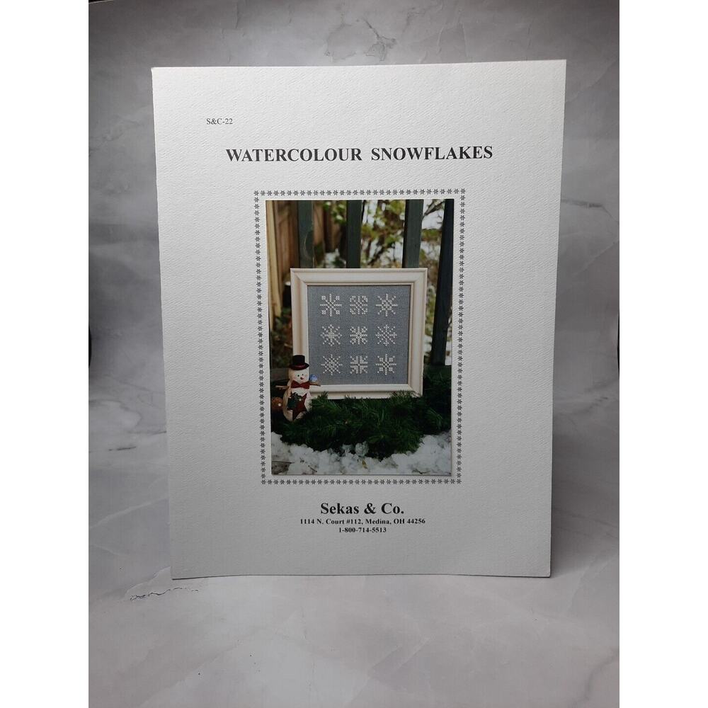 Sekas & Co. Counted Cross Stitch Pattern Watercolor Snowflakes S&C 22